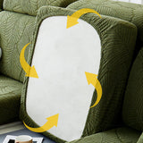 Full Wrap Sofa Cover with Leaf Design and Pet Protection