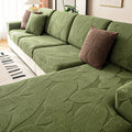 Full Wrap Sofa Cover with Leaf Design and Pet Protection