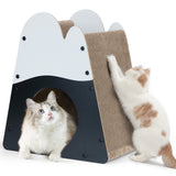 Cat Scratcher House, 19.5 Inch Cozy Cardboard Cat Scratcher