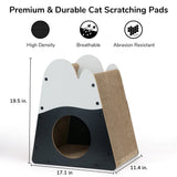Cat Scratcher House, 19.5 Inch Cozy Cardboard Cat Scratcher
