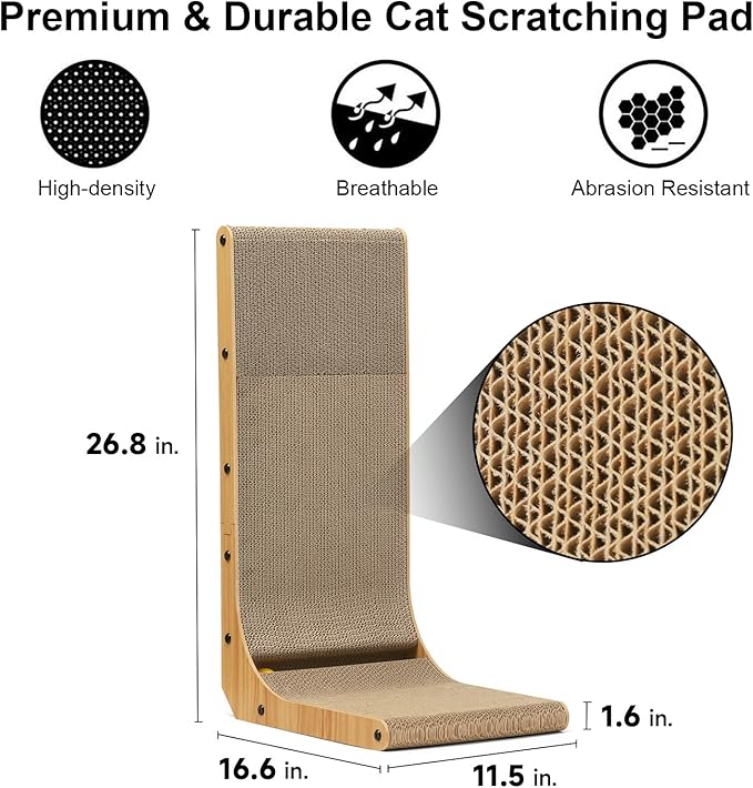 Wall Mounted Cat Scratcher-L for Indoor Cats
