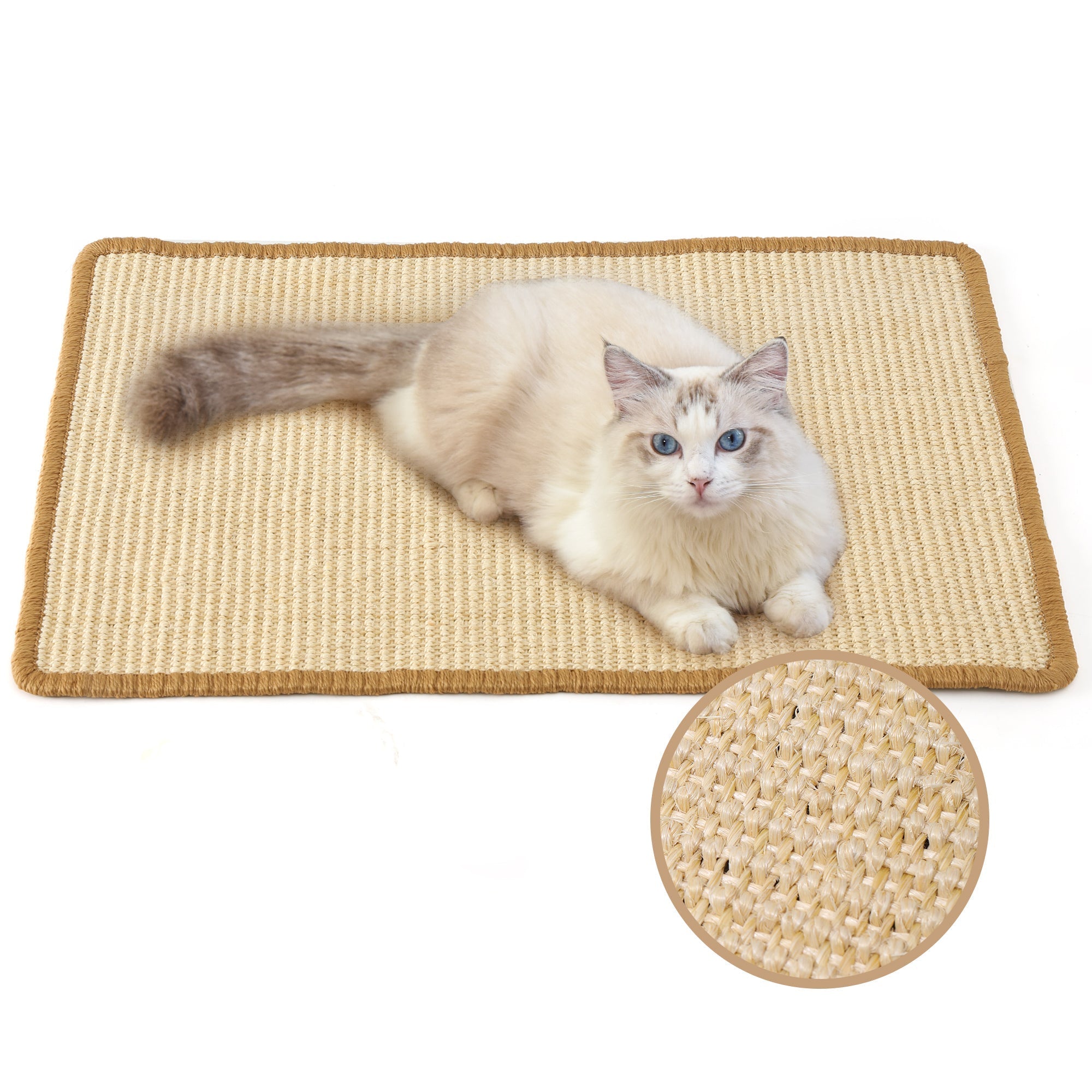 Cat Scratcher Mat,Natural Cat Floor Scratching Pad Rug