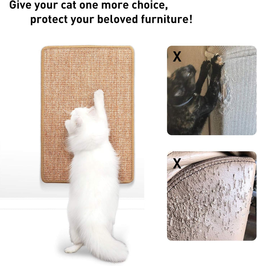 Cat Scratcher Mat,Natural Cat Floor Scratching Pad Rug