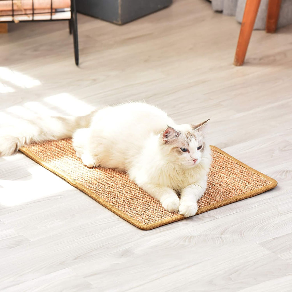 Cat Scratcher Mat,Natural Cat Floor Scratching Pad Rug