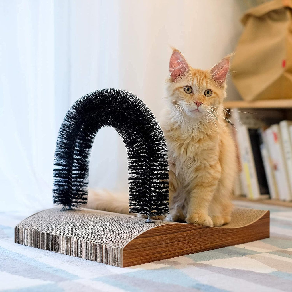 Cat Self Groomer,  Cat Arch Face Scratcher with Scratcher Pad